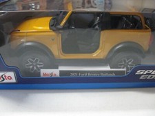 1:18 MAISTO 2021 FORD BRONCO BADLANDS DIECAST TRUCK ORANGE
