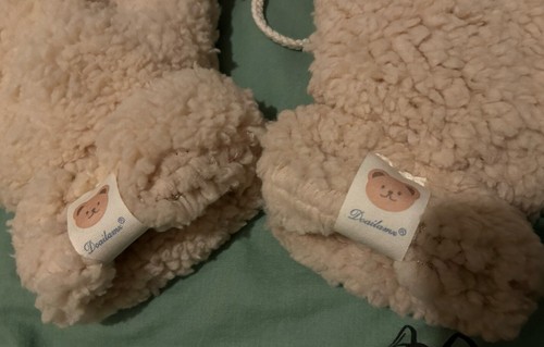 Doailamx Teddy Fleece Fäustlinge - beige - super weich - One Size - Bild 3 von 4