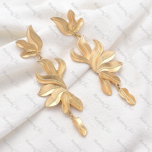 Big Statement Drop/Stud EARRINGS Gold Fashion STUDS Zara Style Boho Metal CHOOSE - Picture 92 of 195