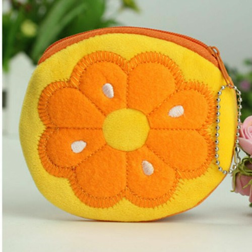 Girls Women Mini Fruit Soft Plush Coin Zip Bag Wallet Purse Handbag Clutch Bags - Picture 19 of 20