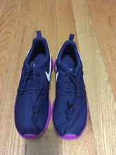 Nike Roshe One GS Youth Girl's Athletic Shoes Navy/Purple/White 599729 407
