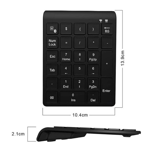 27 Keys Bluetooth Numeric Keypad Digital Keyboard For Pc Accounting Tasks - Picture 2 of 7