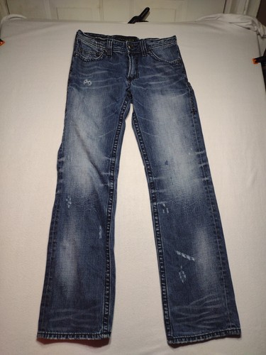 Pantalones de mezclilla Affliction para hombre 30x33 azul negro premium desgastados relajados - Imagen 1 de 18