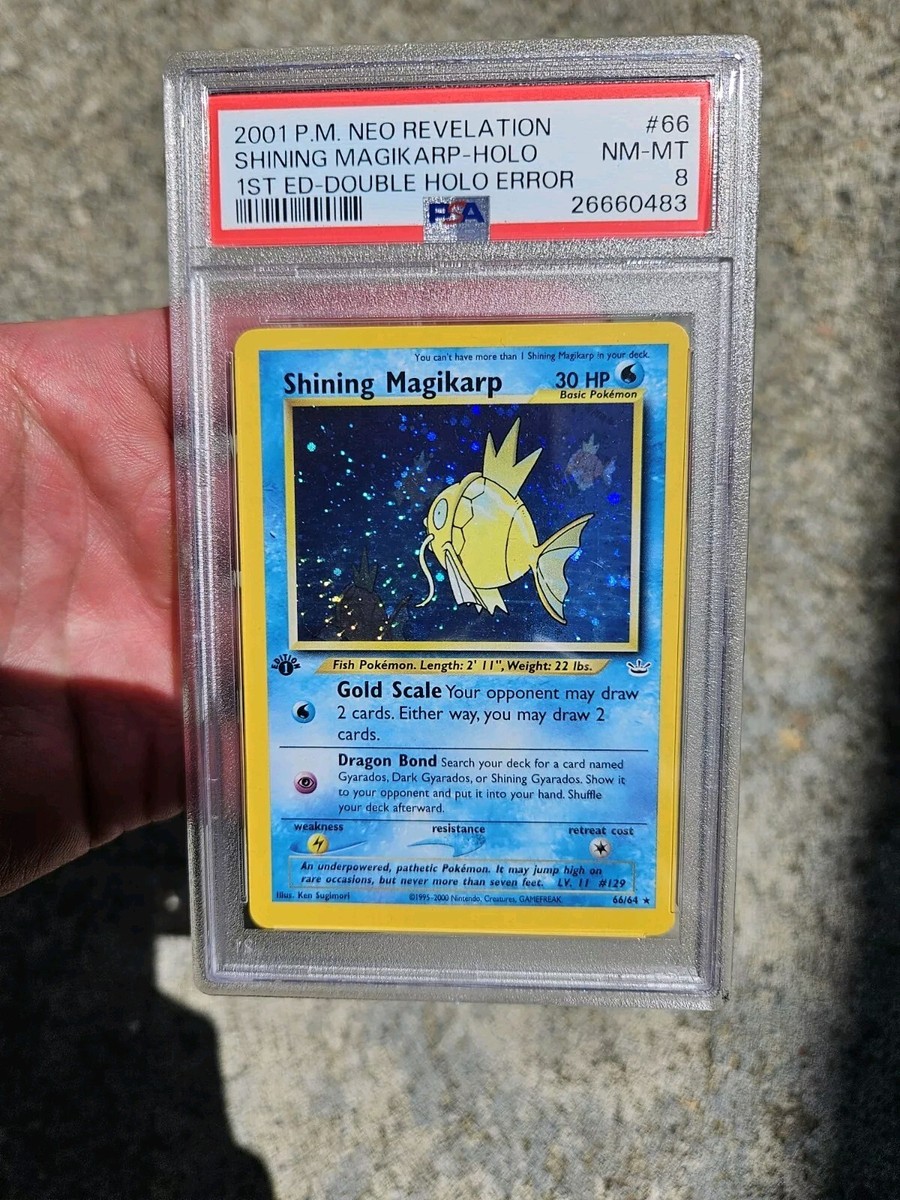 Pokemon PSA 8 Shining Magikarp Double Holo Bleed Error Pokemon PSA 8 Shining Magikarp Double Holo Bleed Error