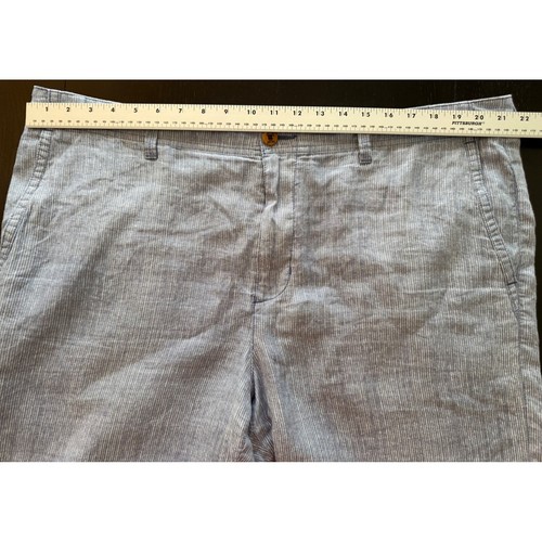 Tommy Bahama Lino Chino Corto Para Hombres 40 Azul Ultra-Ligero Sin Forro Ropa de Resort - Imagen 7 de 12