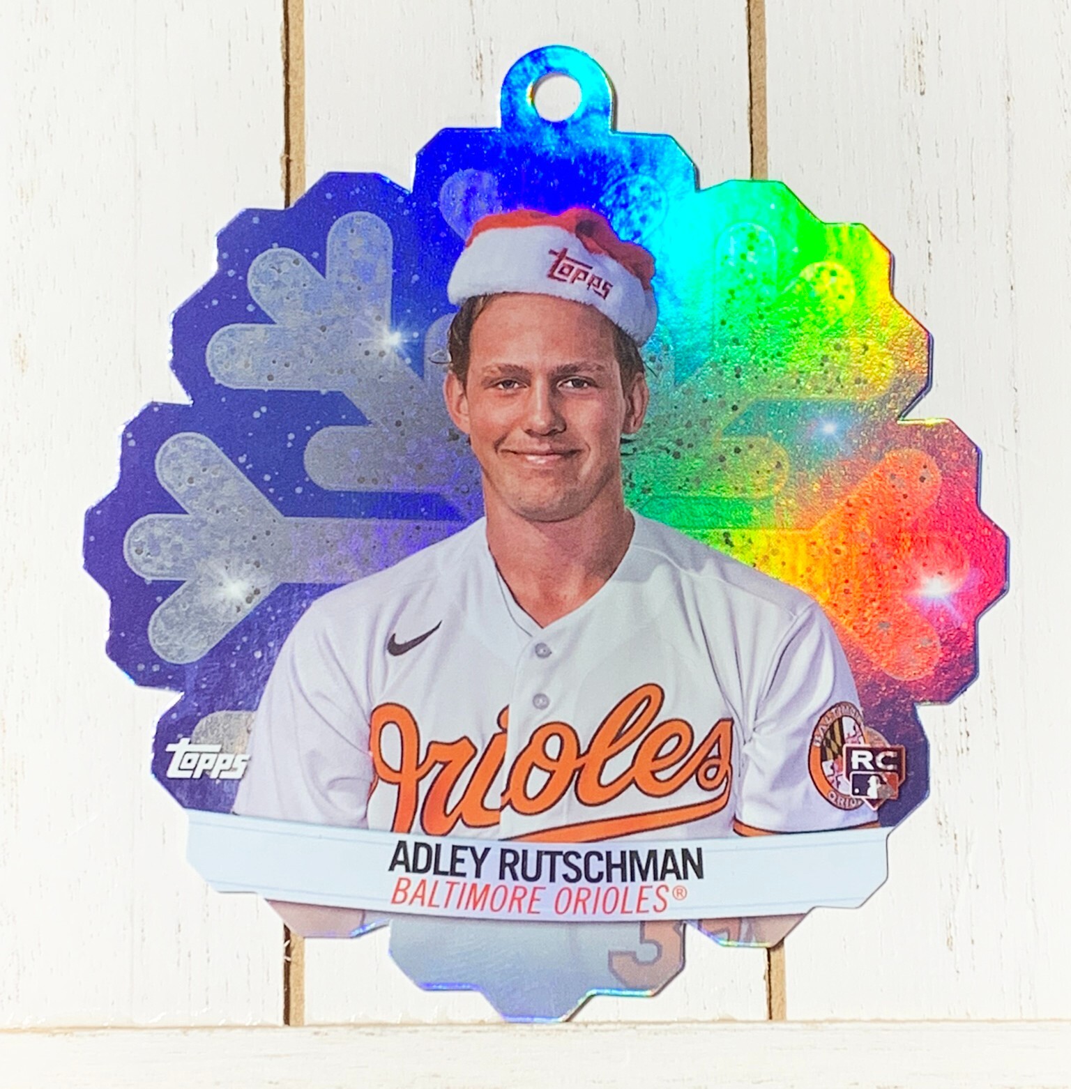 2023 TOPPS HOLIDAY ADLEY RUTSCHMAN CHRISTMAS TREE ORNAMENT CARD MLBDC