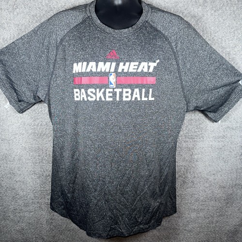 Adidas Miami Heat NBA Basketball ClimaLite X-Latge Athletic Shirt 2996S/A 13 - Picture 1 of 6