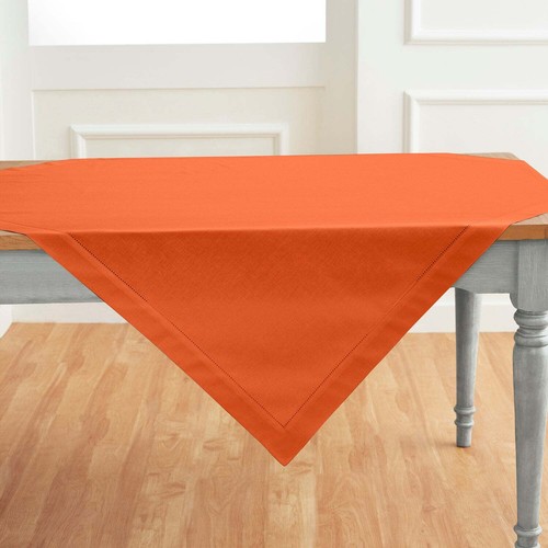 Solino Home 100% Pure Linen Table Throw for Summer Decor, Cotton Linen Hemstitch - Picture 80 of 98