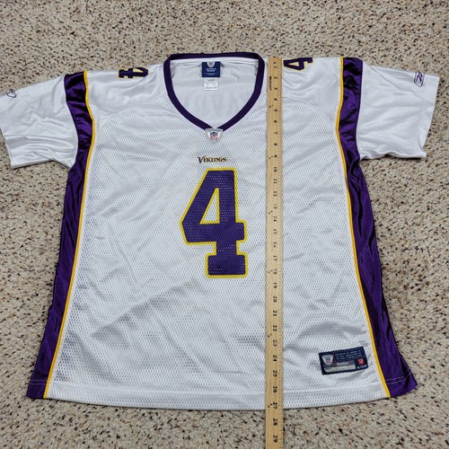 Brett Farve Minnesota Vikings Jersey Womens 2XL XXL White Football Reebok A1* - Picture 7 of 14