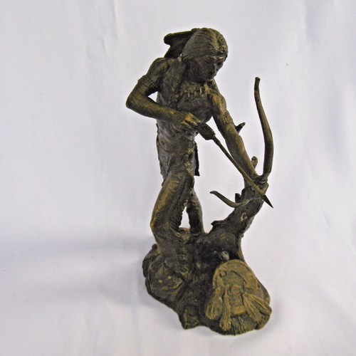 skulptur indianer bronze patina karl may museum franklin neuwertig - Bild 1 von 11