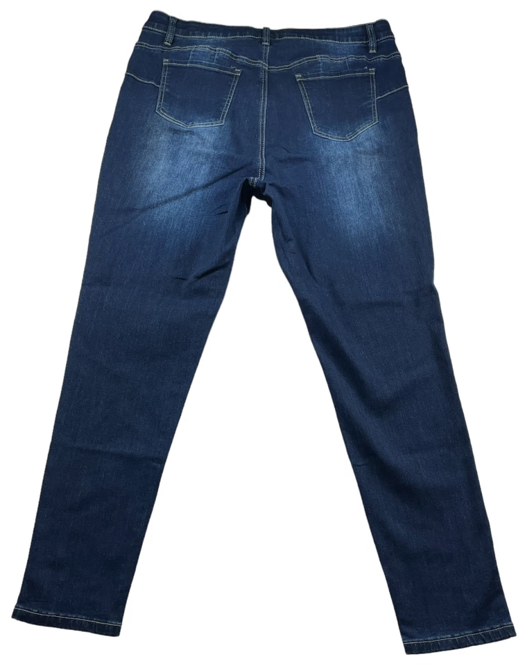 Pantalones de mezclilla ajustados Evans Avenue para mujer talla grande 18 azul elástico nuevos Foto 2 de 4