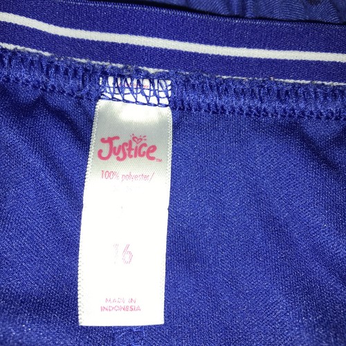 JUSTICE GIRLS BLUE POLKA DOT PLEATED SKIRT SZ 16 _6371 - Picture 5 of 5