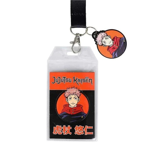 Jujutsu Kaisen Anime Name & Yuji Itadori Image Lanyard w/ Yuji Charm NEW UNUSED - Picture 2 of 2