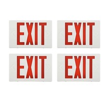 UL 4 PACKS Led Red Exit Sign  Emergency Lighting with Battery Backup for Home