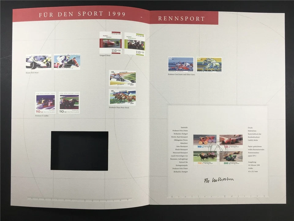 GERMANY ART-EDITION 1999/04 SPORTS CYCLING AUTO RACING RIDING - Image 3 of 4