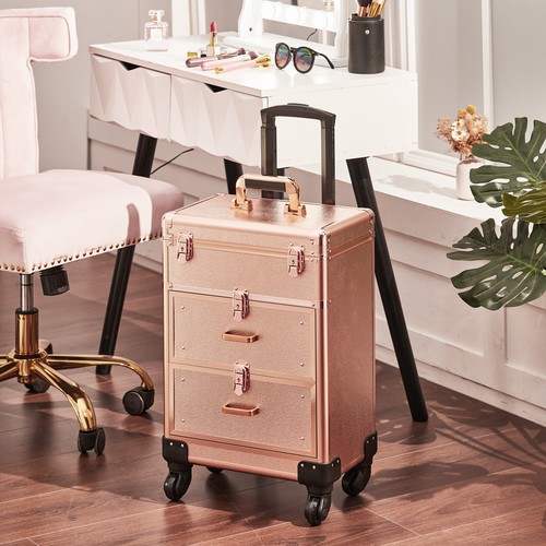 4 in 1 Large Makeup Trolley Beauty Vanity Case Hairdressing Trolley on Wheels UK - Picture 35 of 92