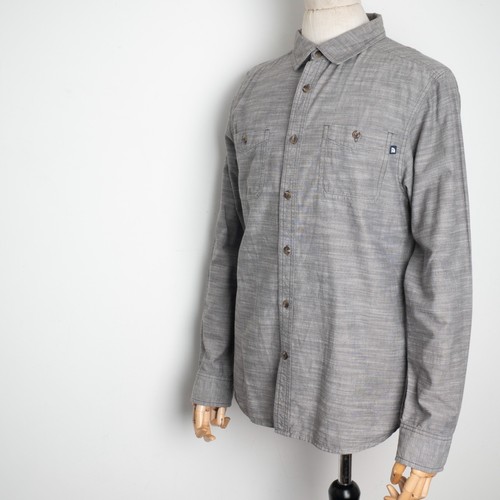 The North Face Herren Flanell Grau Button-Down Tasche Grau Langarm Hemd M - Bild 3 von 11