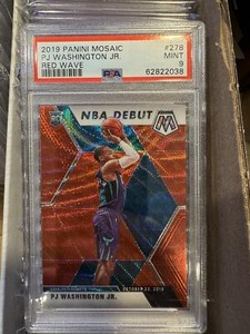2019 Panini Mosaic #278 Pj Washington Jr. Red Wave PSA 9