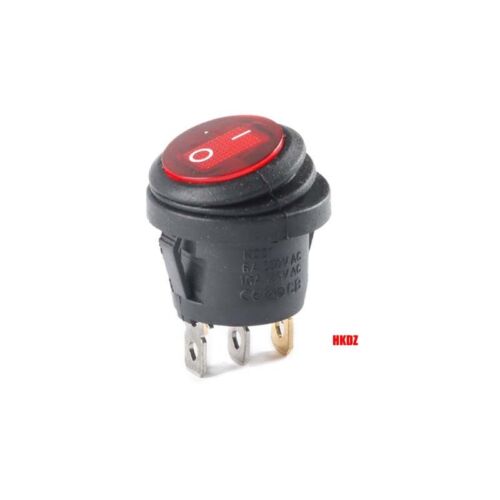 KCD1 On/Off Round Rocker Switch Waterproof Auto Dash Boat SPST Button 2 Position - Picture 4 of 15