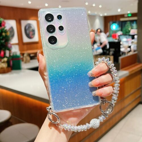 Fashion Gradient Glitter Phone Case For Samsung Galaxy S25 S24 S23 A22 A16 A56 - Picture 13 of 16