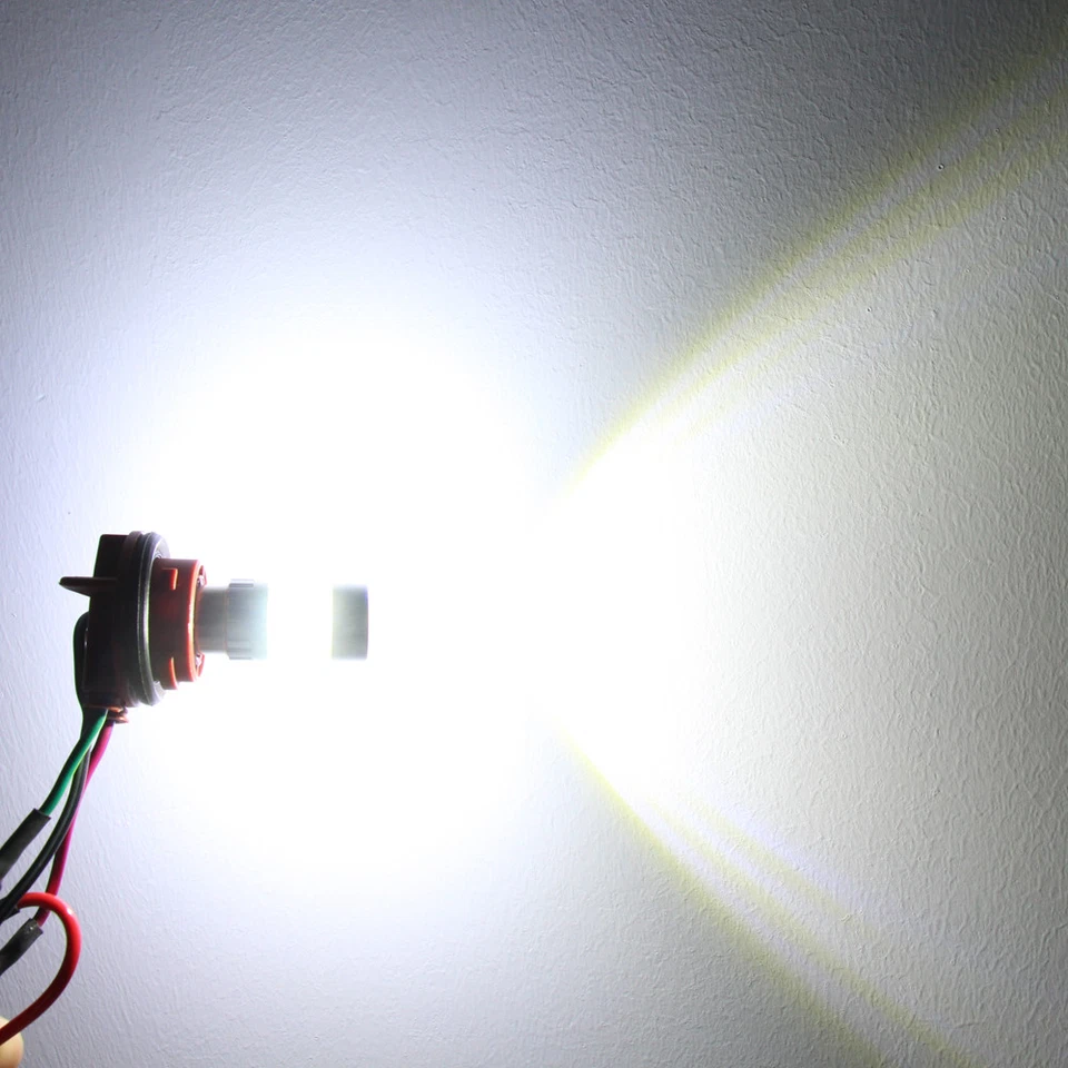 Bombilla intermitente intermitente señal de giro frontal AllaLighting 1157 72-LED|Estacionamiento trasero blanco Foto 2 de 4