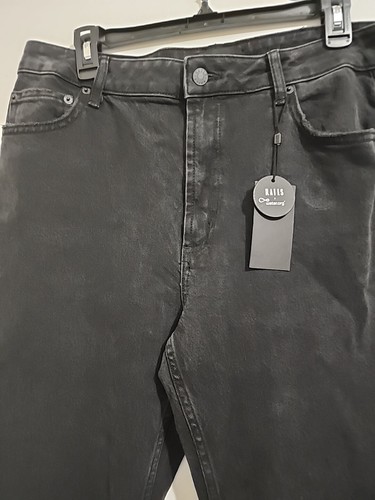 Rails Womens The Sunset Jeans 26 Black Stretch High Rise Slim Flare Denim Pocket - Picture 3 of 7