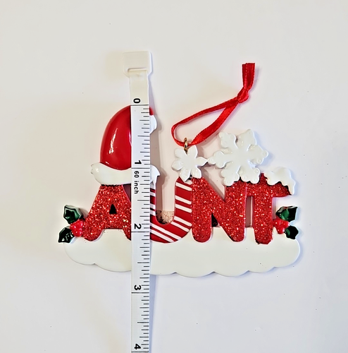 Seasonal Holiday Christmas Tree Decorative Ornament "Aunt" Gift Occasion For Her - Picture 2 of 8