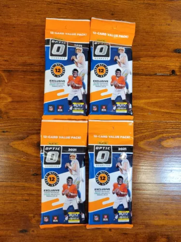 Lot of 4 2021 Panini Optic Cello Value Pack downtown hunting, green velocity 🚀