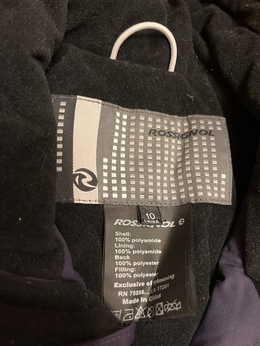 Rossignol SKI JACKET boys 10 Purple Gray Missing Hood Race Team Snowboard - Picture 3 of 17