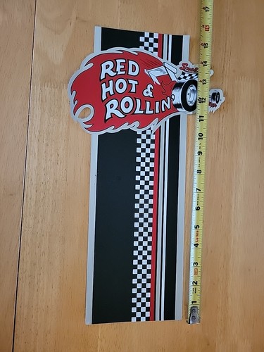 Vintage Snap On Red Hot & Rollin Toolbox Band Decal/Sticker - Picture 2 of 3