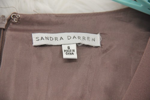 Sandra Darren Women's Short Sleeve Sheath Lined Tiered Ruffle Dress Size 6 #1479 - Picture 9 of 16