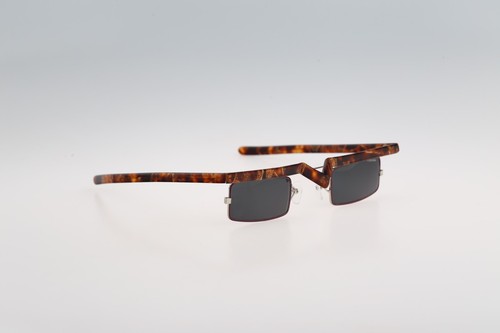 Texso by Solgir T 512, Vintage 90s tortoise & silver small rectangle sunglasses - Picture 8 of 10