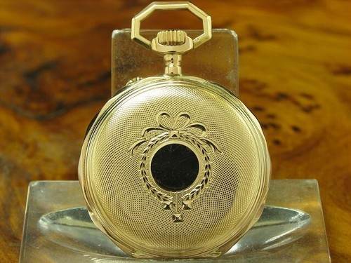 Union Horlogere 8kt 333 Oro Aperto Faccia Orologio da Tasca / Diametro 30,0mm - Foto 6 di 10