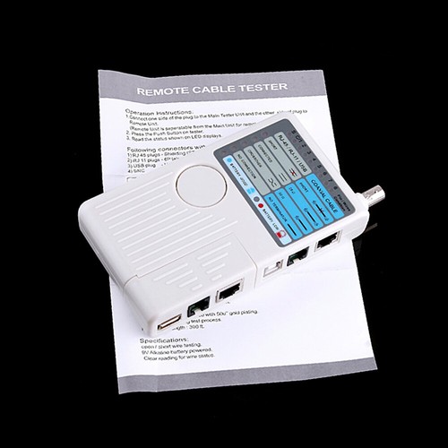 Remote RJ11 RJ45 USB BNC LAN Network Cable Tester Meter M3F9 - Picture 3 of 8