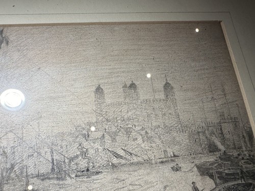 19TH CENTURY ENGLISH COASTLINE Pencil Drawing Possibly By JMW TURNER Or Whistler - Picture 7 of 21