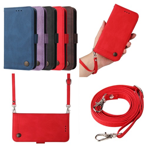 HOT For Xiaomi 13 Pro Redmi 11 Note 12 Leather Card Wallet Lanyard Slim Case