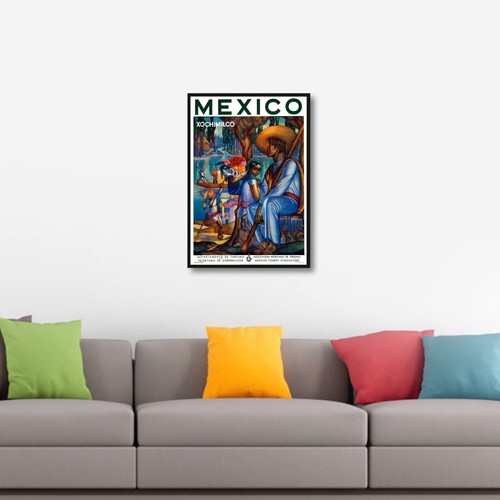 Vintage Reiseposter - Xochimilco Mexiko - Bild 6 von 10