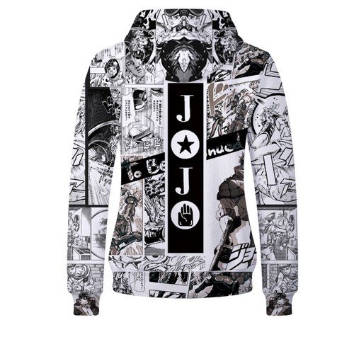 JoJo's Bizarre Adventure Hooded Sweatshirt Sweater Casual Hoodie Pullover Coat - Foto 3 di 4
