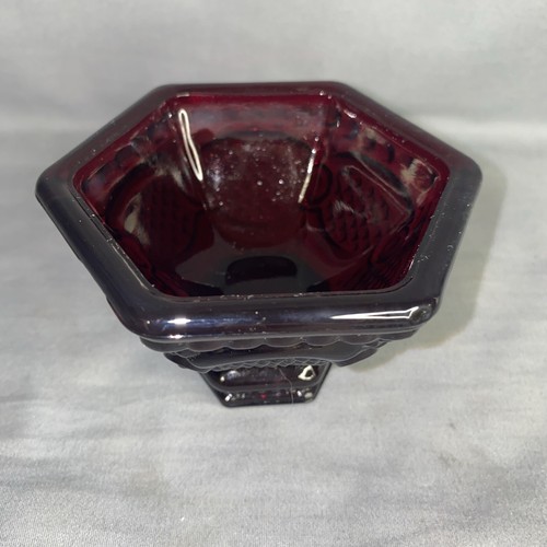 Vintage Glass Candlestick Avon 1876 Cape Cod Ruby Red 2 1/2" - Picture 5 of 5