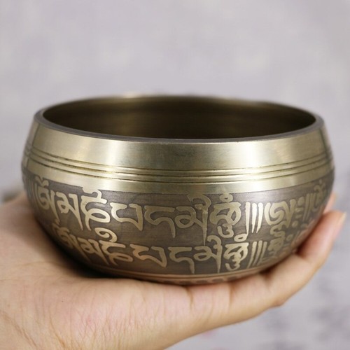 Tibetan Singing Bowl Set Authentic Handmade Meditation Sound 7-Chakra Healing - Bild 4 von 8
