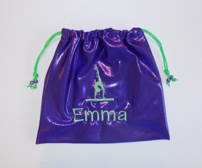 Monogram Grip Bag W Gymnast Figure Match To Ur Team Gymnastics Leotard Present Ebay