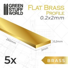 Flaches Messingprofil 0.2 x 2mm-  Metalle Met...