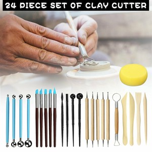 24X-Pottery-Mandala-Dotting-Tools-Rock-Clay-Sculpting-Painting-Ceramic-Stencil