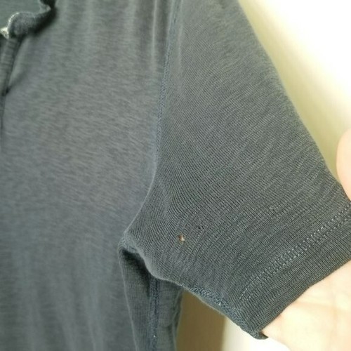 Wings & Horns Kurzarm Henley dunkelblau XL defekt - Bild 10 von 13