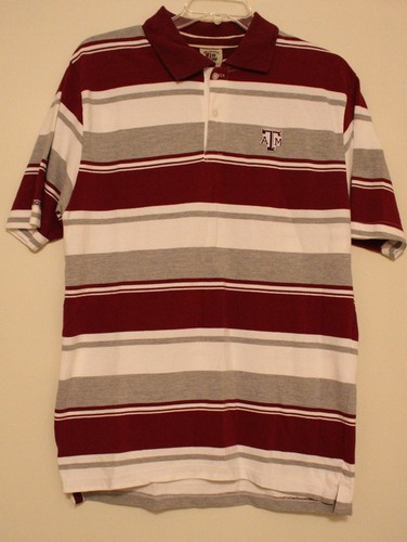 Camisa polo para hombre marrón, blanca y gris a rayas A&M manga corta talla XL - Imagen 6 de 11