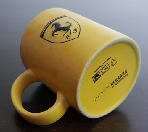 Original Ferrari Kaffeetasse Tasse Cup Porzellan Gelb Wappen 250 ml Yellow Mug - Picture 17 of 19