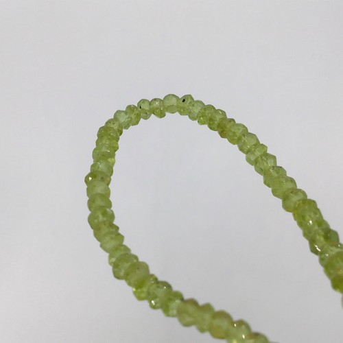 JTV Halskette Einzelstrang Natur Peridot Mandschurei facettierte Perlen 925 Verschluss 18 - Bild 6 von 9