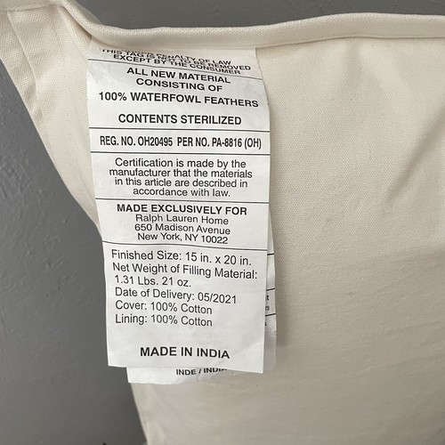 Neu mit Etikett Ralph Lauren Allie bestickt dekoratives Überwurfkissen cremefarben 15x20 $ 170 unverbindliche Preisempfehlung des Herstellers - Bild 5 von 9