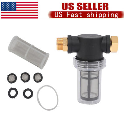 #ad Garden Hose Filter for Pressure Washer Inlet Water Inline Filter with Gaskets $9.04