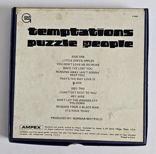 The Temptations 'Puzzle People' 1969 Reel to Reel 3¾ IPS Stereo 4-Track - Imagen 6 de 9